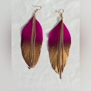 Feather earrings